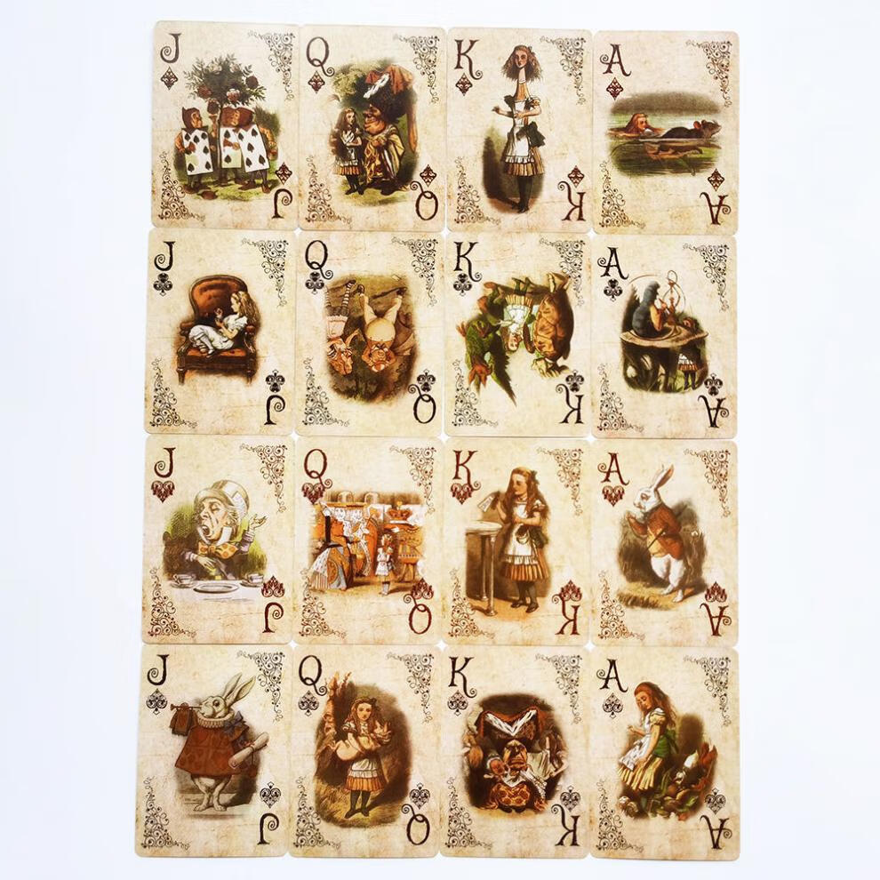 复古创意扑克牌收藏爱丽丝梦游仙境卡牌alice wonderland游戏 复古