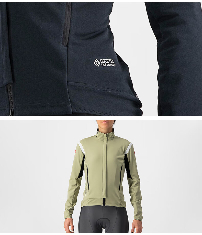 castelli 蝎子女春秋冬职业级竞赛骑行服长袖外套防风憎水4522543 085