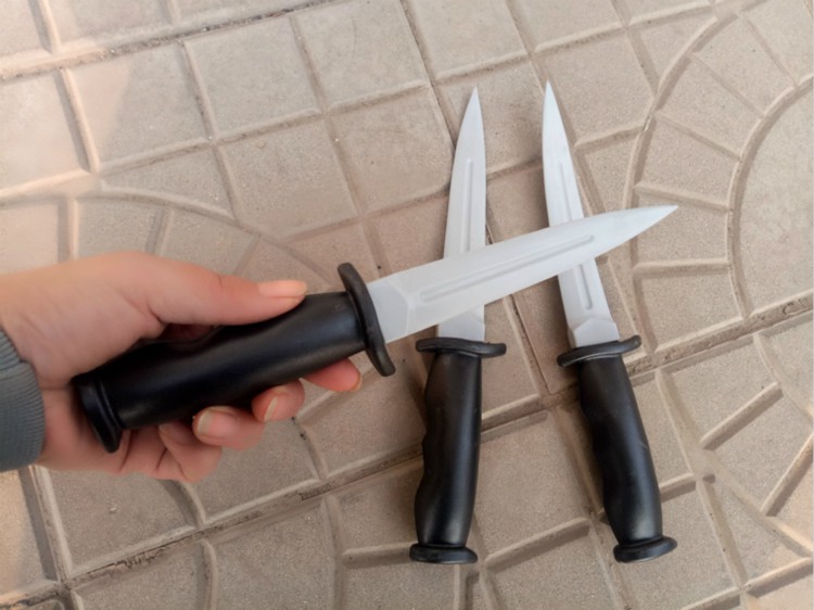 橡胶刀橡胶训练道具武术搏击舞台表演军训橡胶训练儿童玩具刀橡胶银粉