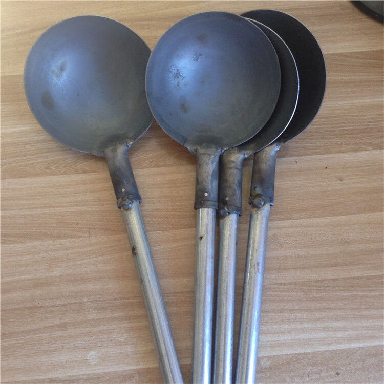 钢柄铁勺漏勺铁瓢大铁勺清理下水道淤泥掏粪勺子农用种菜浇水新垂直