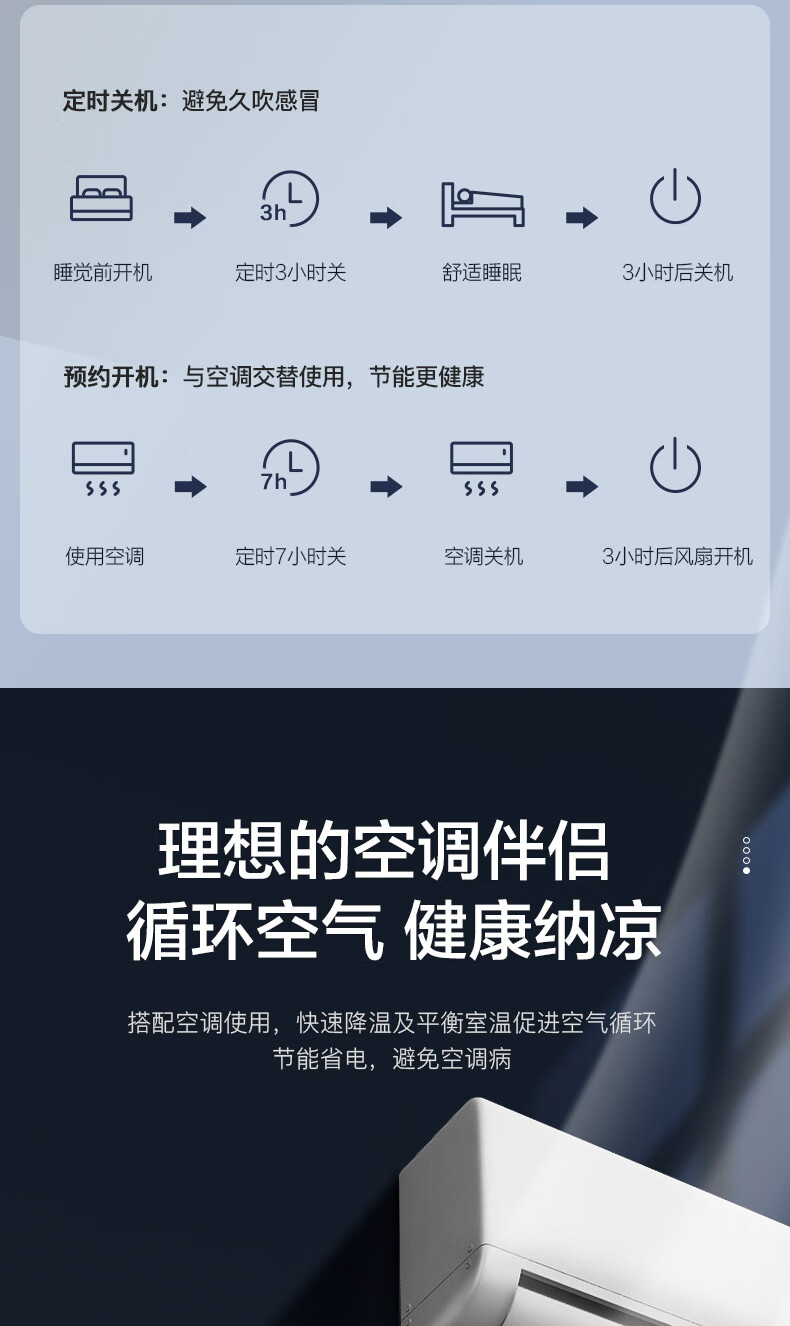美的midea塔扇家用电风扇负离子落地扇无叶风扇音轻立式定时宿舍卧室