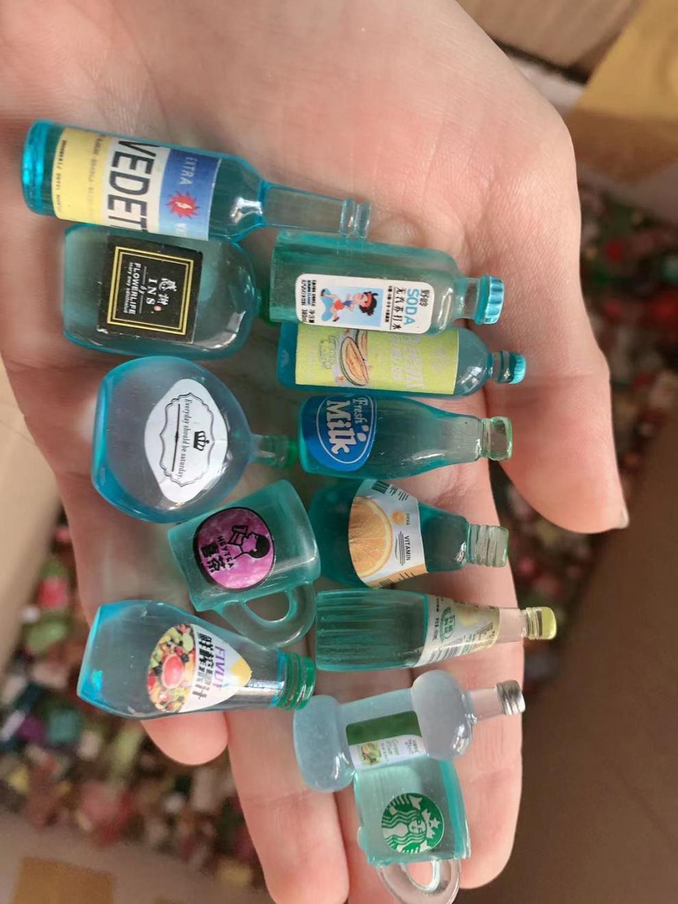 迷你小酒瓶玩具diy创意小酒瓶小夜灯摆件迷你卡通配饰手工led装饰品送