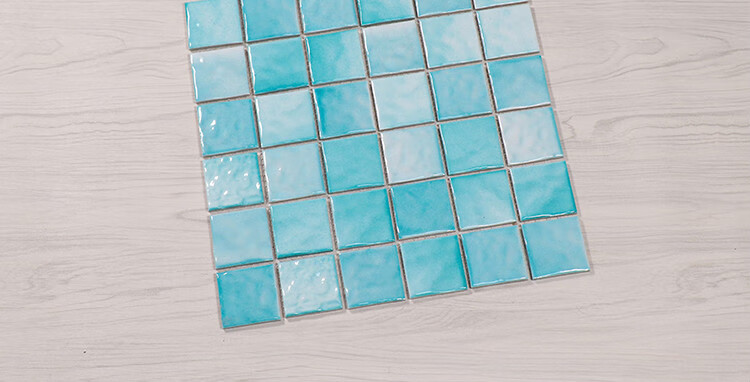 民宿游泳池陶瓷马赛克水波纹瓷砖凹凸面别墅室内温泉水池地砖防滑水