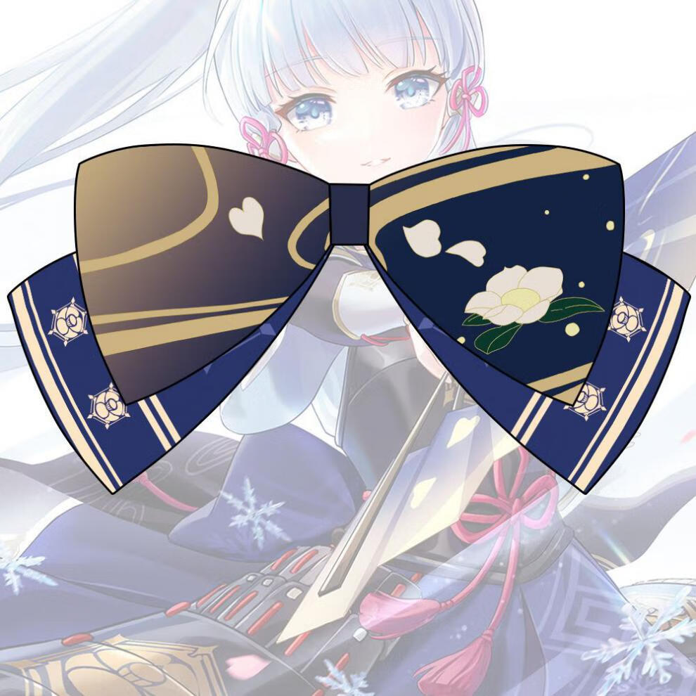 原神发圈蝴蝶结夹子头饰弹簧夹鸭嘴神之眼发饰雷电将军胡桃甘雨动漫