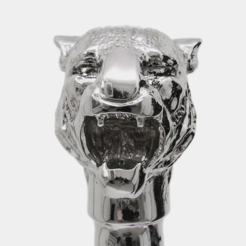 pasotti意大利手工定制银色虎头黄铜金属手柄男士绅士权杖手杖【图片