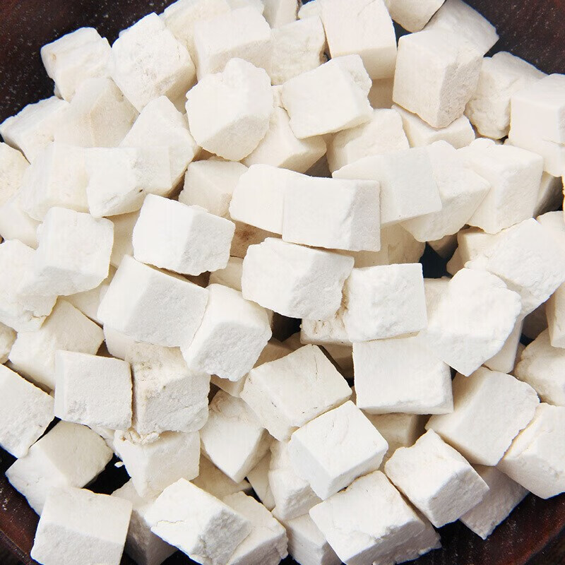 茯苓500克中材野生白茯苓 土茯苓伏苓块云南云苓苻苓 茯苓块500克