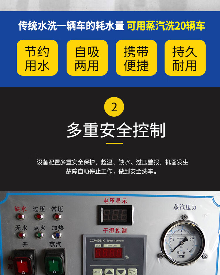 蒸汽洗車機商用燃氣高壓水蒸氣洗車店專用高溫清洗機泡沫220v神器 店