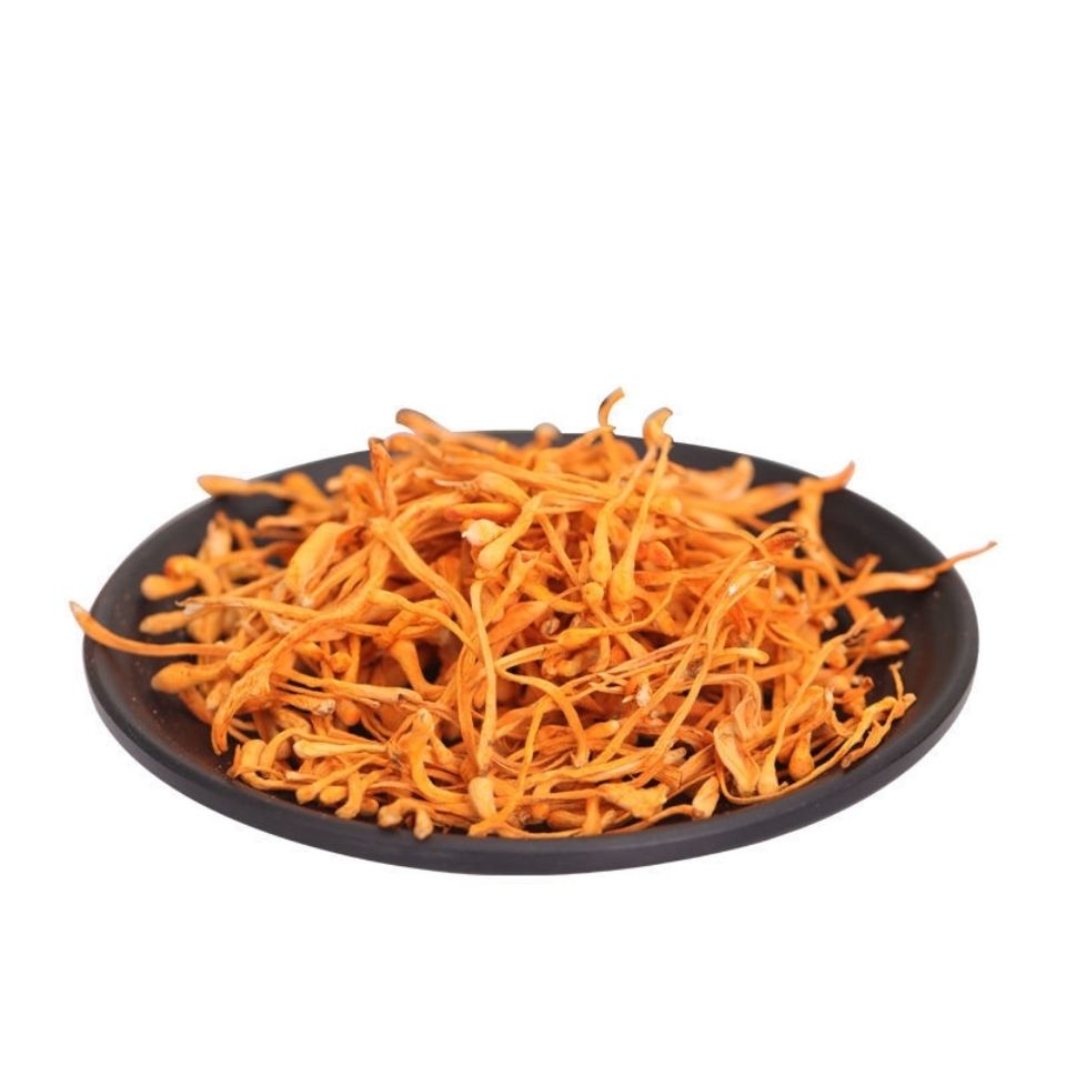 虫草花干货特级天然蛹虫草新鲜金蛹北虫草菌菇包批发煮汤火锅5克