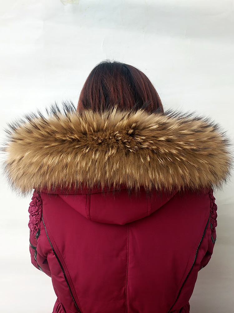 认季超大貉子毛领子狐狸毛皮草真毛领帽条服毛领子单买通用围巾女里布