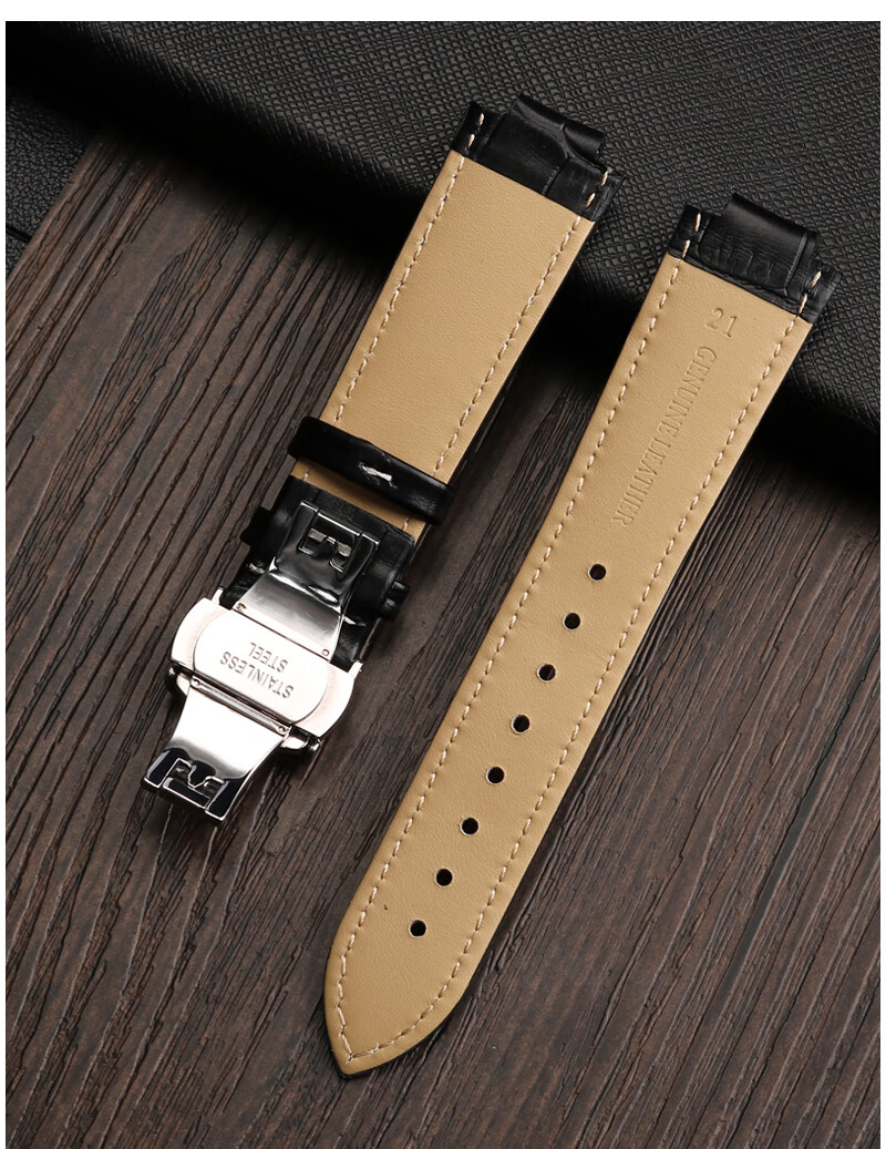 威登表带lv q11211 q11410智能手表带tambour真皮表带男女牛皮凸口