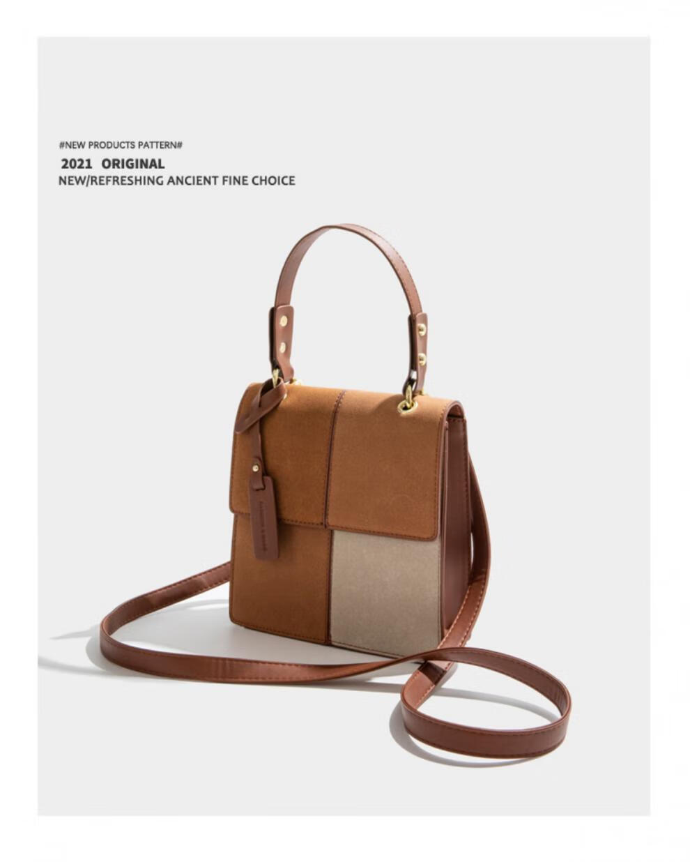 cklde小ck风秋冬女士包包2022新款感小众设计ins手提包斜挎包黑色