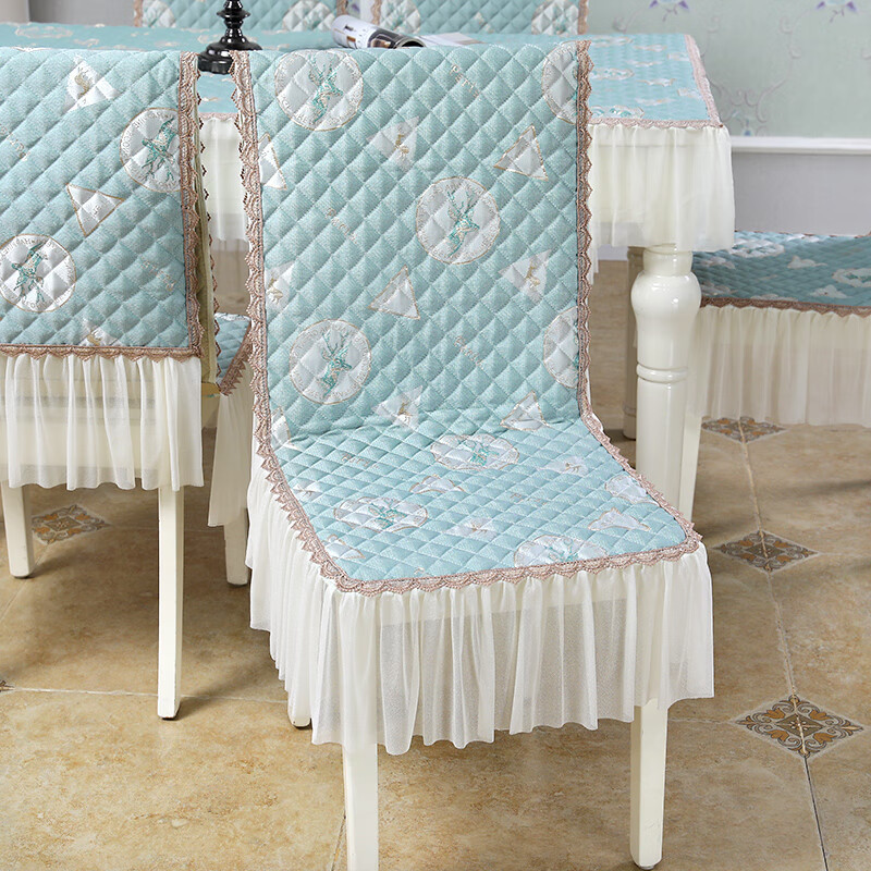 北欧餐桌椅子套罩一体坐垫长方形家用四季通用连体餐桌布椅套套装连体