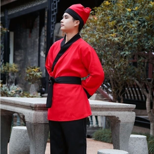 爵思朗古装演出服汉服店小二服务员仿古服装特色酒店员工工作服新款