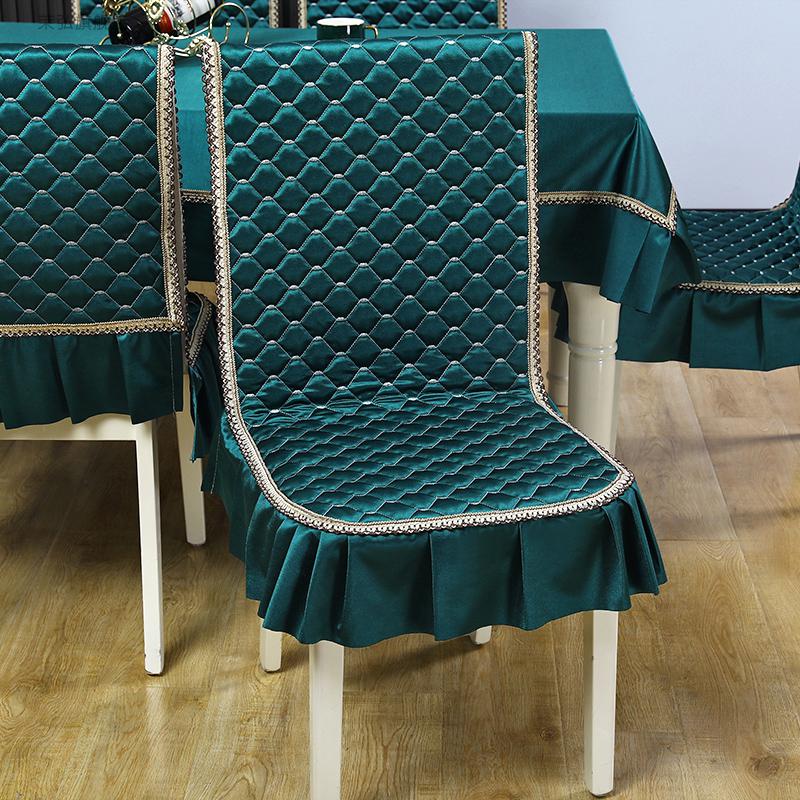 餐椅座套餐桌椅子套罩桌布布艺餐椅垫套装靠背坐垫一连体高档凳子套罩