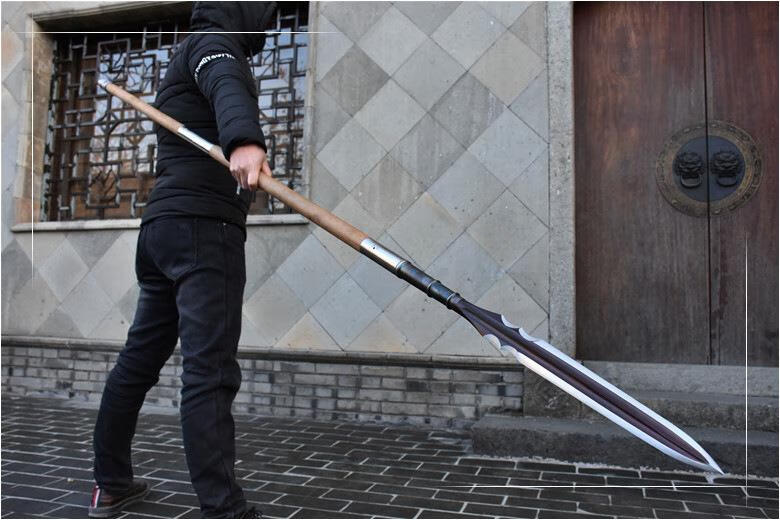 剑刀古剑龙i泉市花纹钢赵云枪霸王枪红缨枪头宝刀剑兵i器武术长i枪