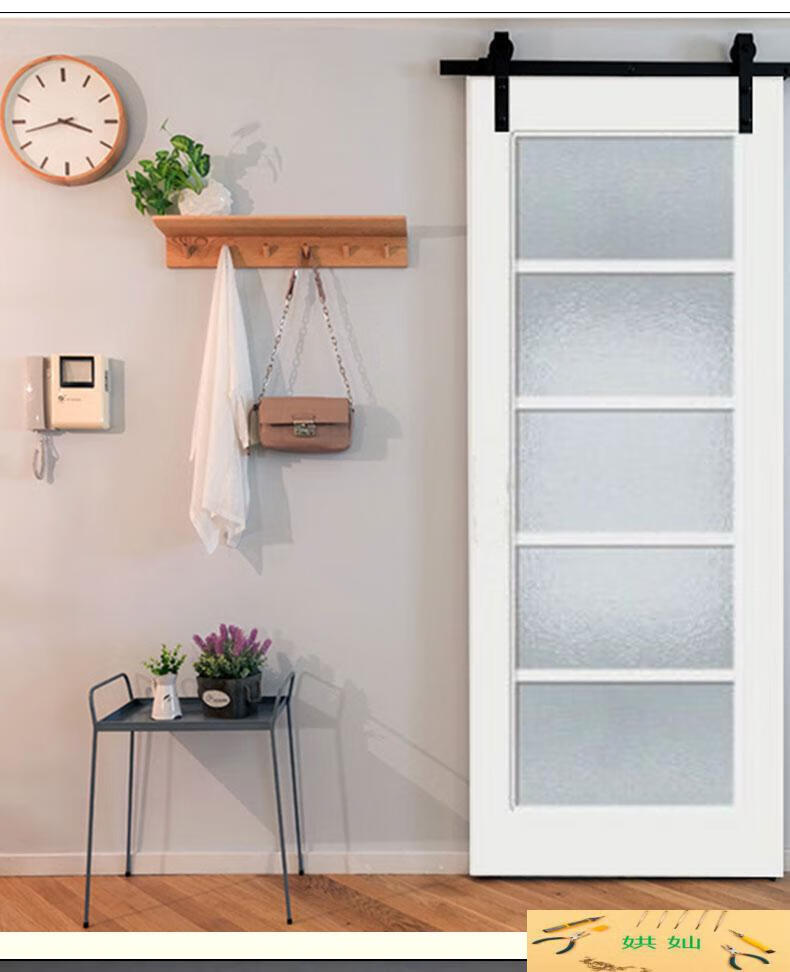 谷仓门吊轨谷仓门 定制谷仓门吊轨推拉玻璃厨房卫生间卧室轨道门隔断