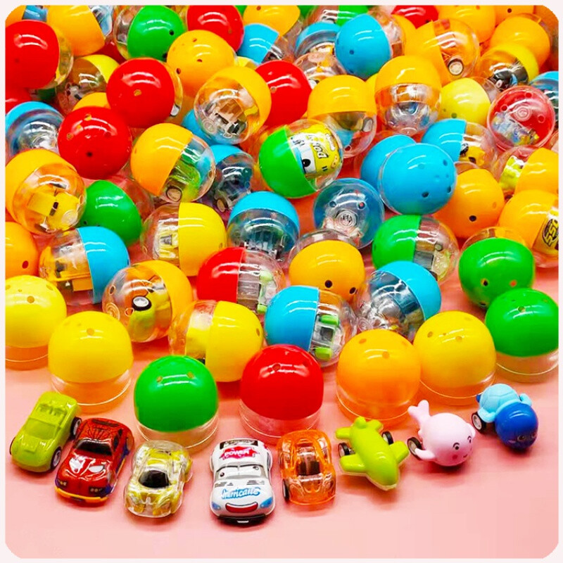 69扭蛋玩具 儿童礼品玩具回力汽车扭蛋机拼装椭圆形扭蛋 适合3-9岁