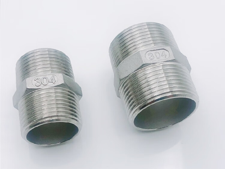 304316不锈钢双外丝六角直通对接头加厚外丝直接1分2分3分4分6分304