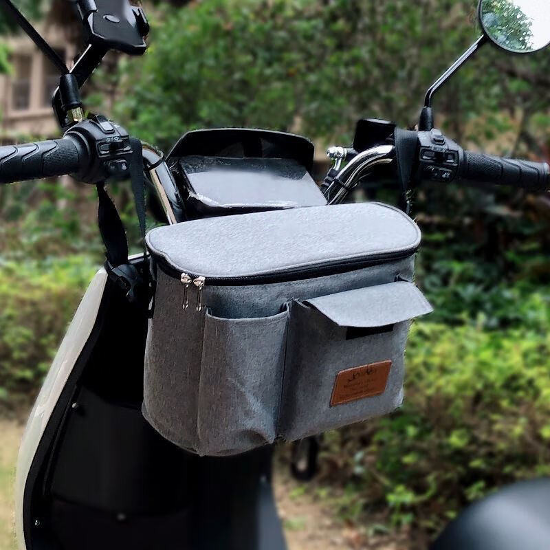 踏板摩托车前储物箱电瓶车置物盒电动车置物箱多功能挂包置物袋电车储