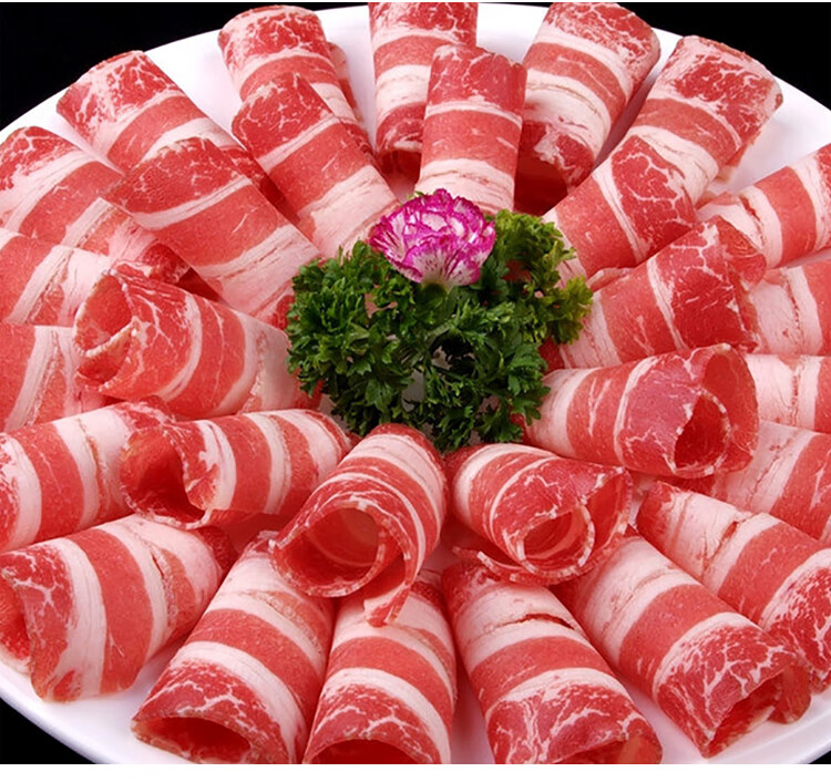 大庄园羊肉卷满宴羔羊肉卷肥羊肉片高钙带脆骨羊肉版块火锅食材999g