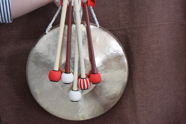 六道木锣槌六道木手工缠制红色锣锤锣点大小苏锣大锣槌小铜锣锤敲锣棒