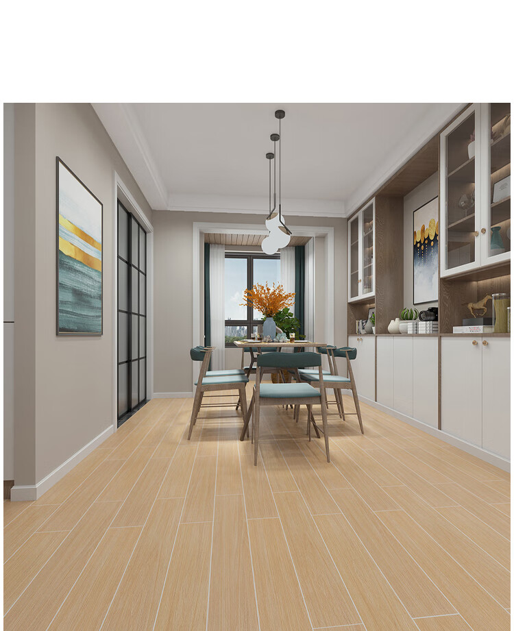 北欧卧室地板砖通体全瓷仿实木地板砖 15x90灰色阳台防滑木纹瓷砖 g