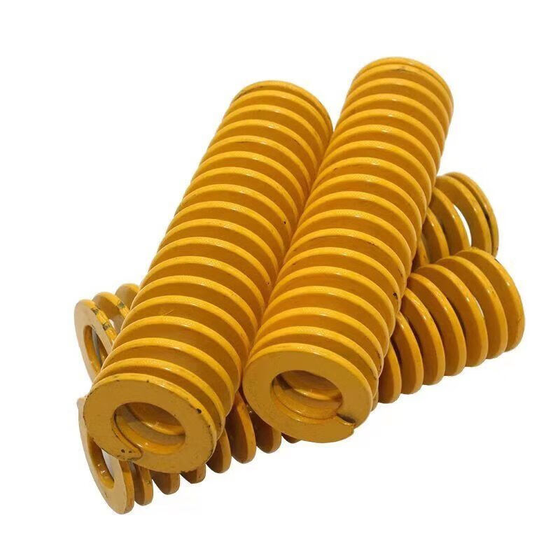 30-60 tf 高强度扁线压缩矩形弹簧 外径27黄色弹簧(数量4个) 总长150
