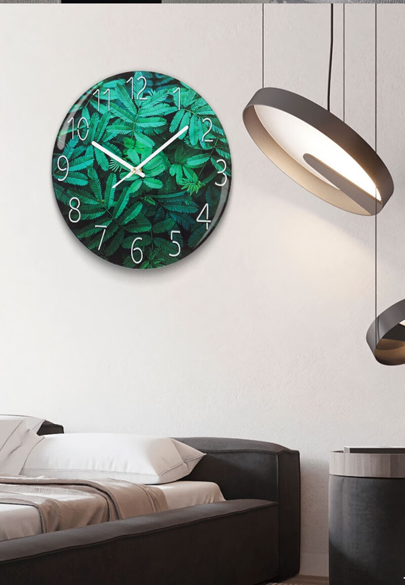 客厅挂墙钟表时钟装饰北欧现代创意无框挂钟家用卧室玄关餐厅书房背景