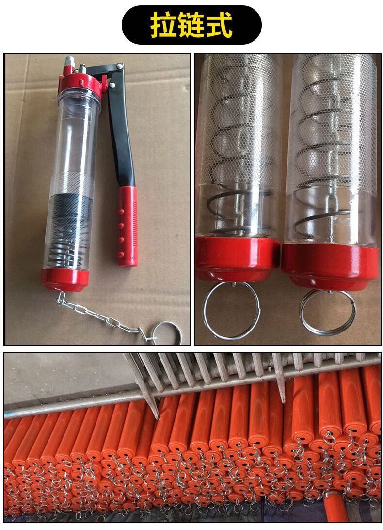 自动排气手动黄油枪600cc大容量牛油枪挖掘机专用透明黄油枪自动排气