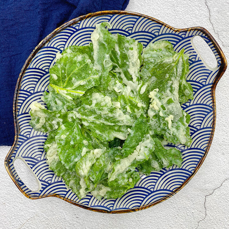 香酥翠叶纯手工新鲜桑叶油炸小吃家庭聚会下午茶点心婚宴酒席108g 一