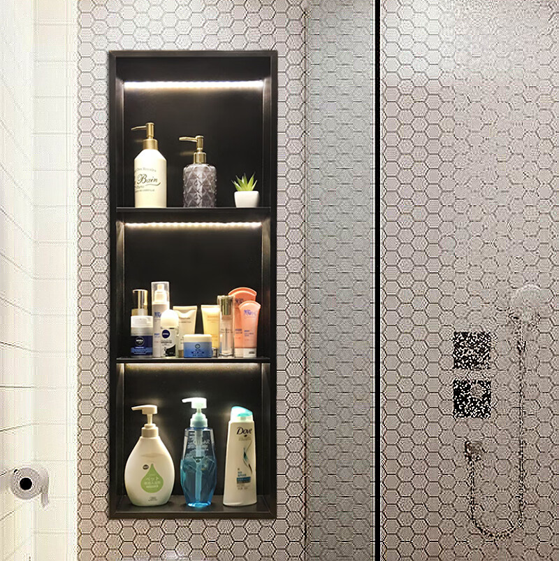 不锈钢壁龛卫生间浴室嵌入墙式壁柜淋浴房埋墙式暗装收纳柜置物架现货