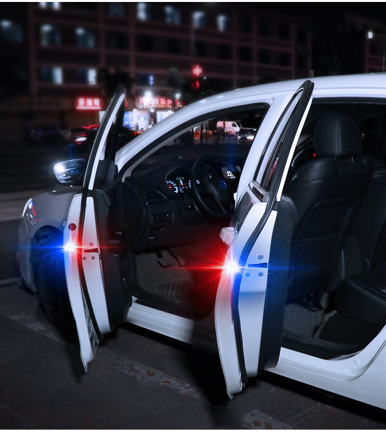 tyui免接线车门警示灯汽车流光防追尾灯爆闪感应改装神器车载内饰用品