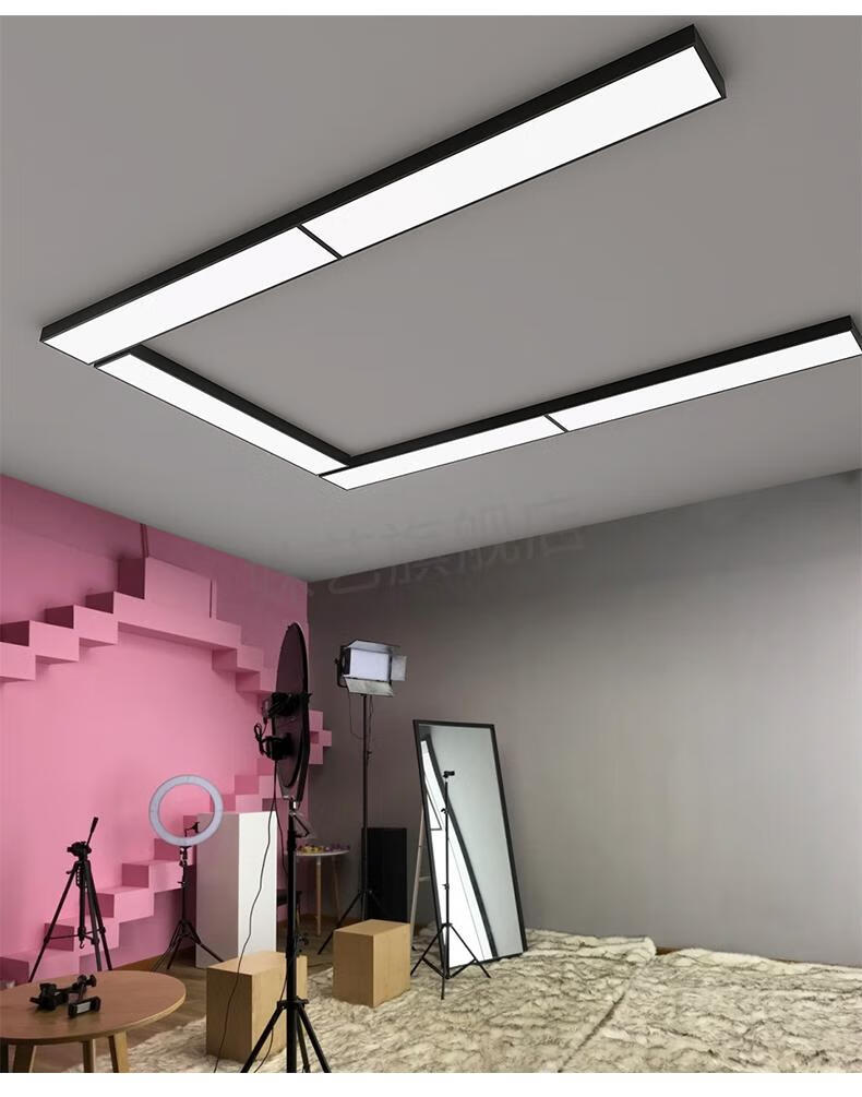 直播间专用顶灯简约led直播间专用吊灯美颜补光服装店亮泛光打光吸顶