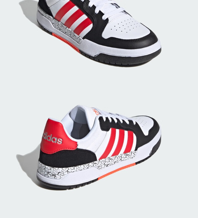 adidas阿迪达斯官方neo entrap男子低帮休闲篮球鞋运动板鞋 白/黑/红