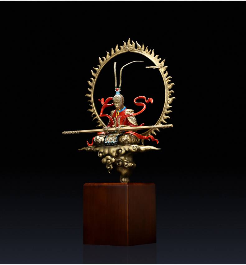 斗战胜佛 雕塑 《斗战胜佛静思》齐天大圣孙悟空摆件酒柜玄关装饰工艺