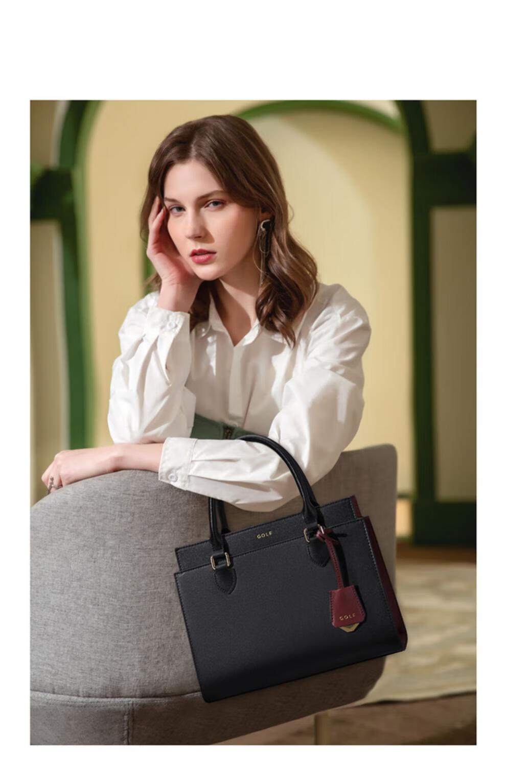 gdcklvick轻奢品牌女包法国经典优雅系列手提包新款春夏真皮斜跨单肩