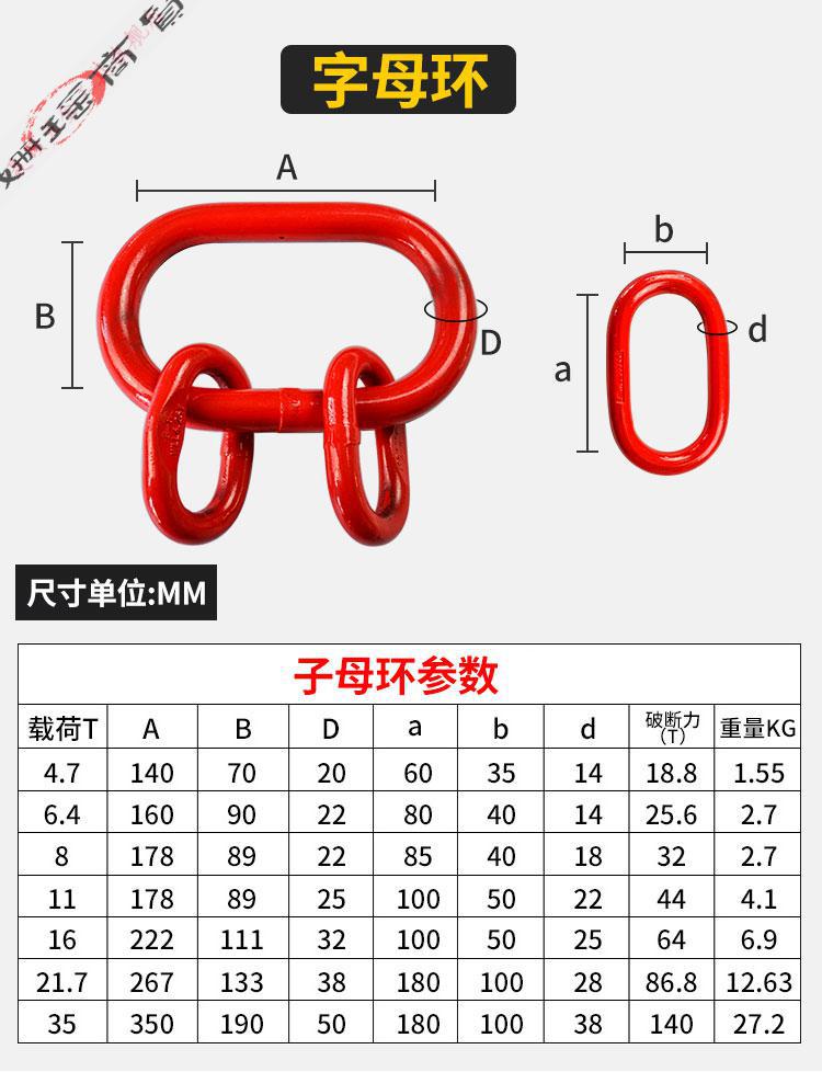 起重链条吊索具组合吊环吊钩挂钩行车吊车吊链g80猛钢链条吊具斗昂2吨