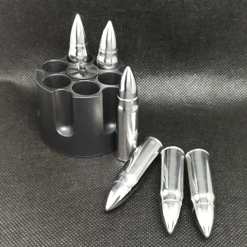 304冰块 304不锈钢冰块速冻器金属冰粒冰镇神器威士忌冰酒石左轮套装