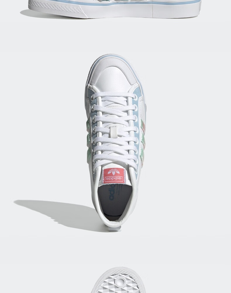 adidas阿迪达斯官网三叶草nizzahiw女子高帮休闲帆布鞋gz2796白蓝绿粉