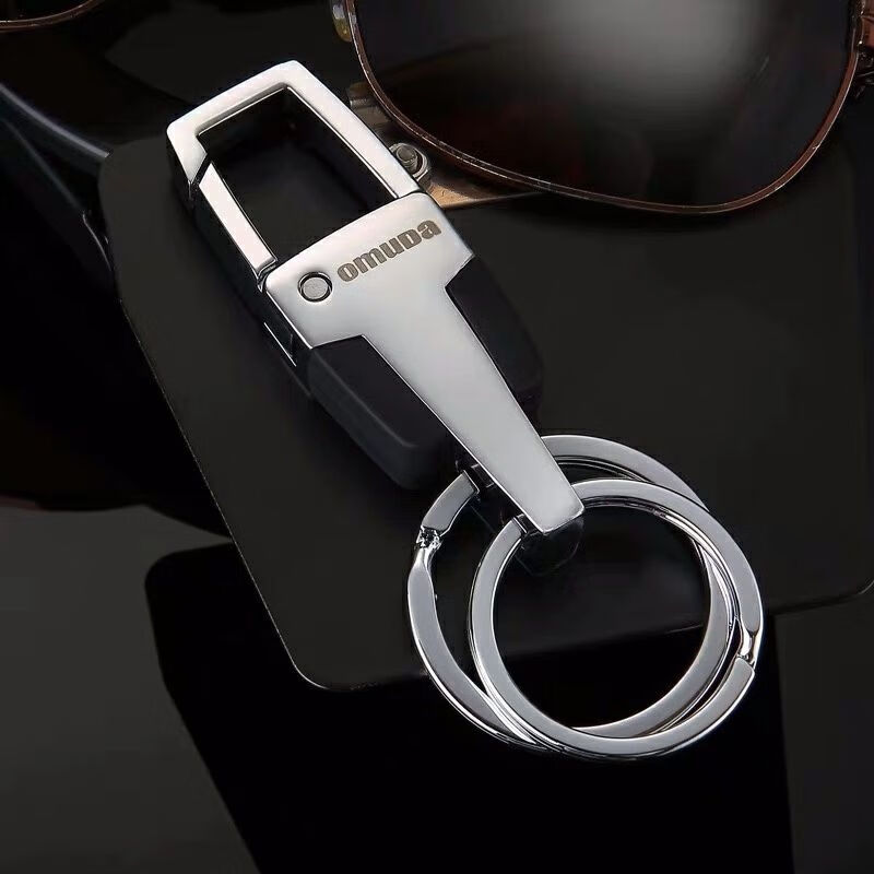不锈钢匙钥扣达汽车钥匙扣不锈钢金属高端男女钥匙扣3677流光银