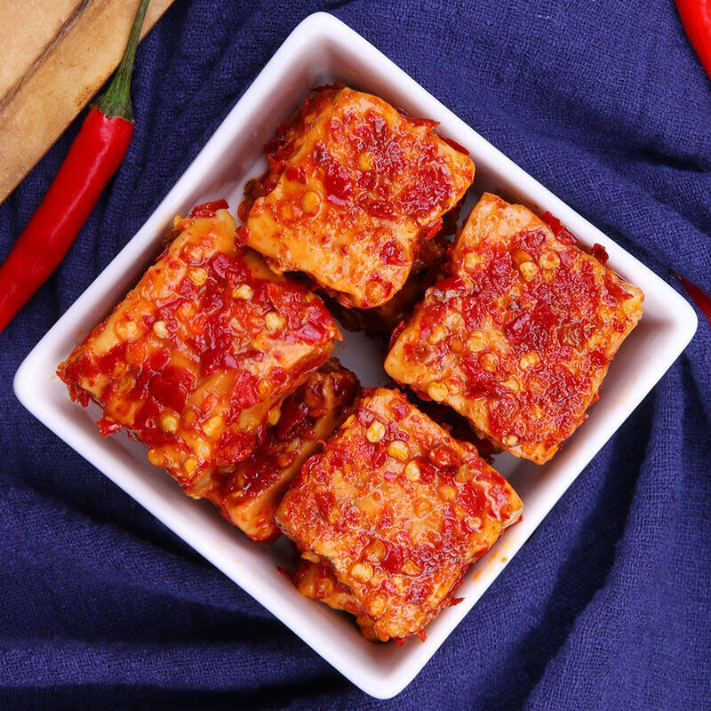 香辣豆腐乳湖南新化特产 霉豆腐下饭菜大瓶装 塑料瓶