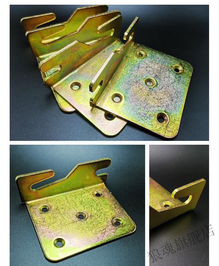 定做床五金配件床铰链重型连接件加厚大床铰实木板式家具螺丝床挂钩浅