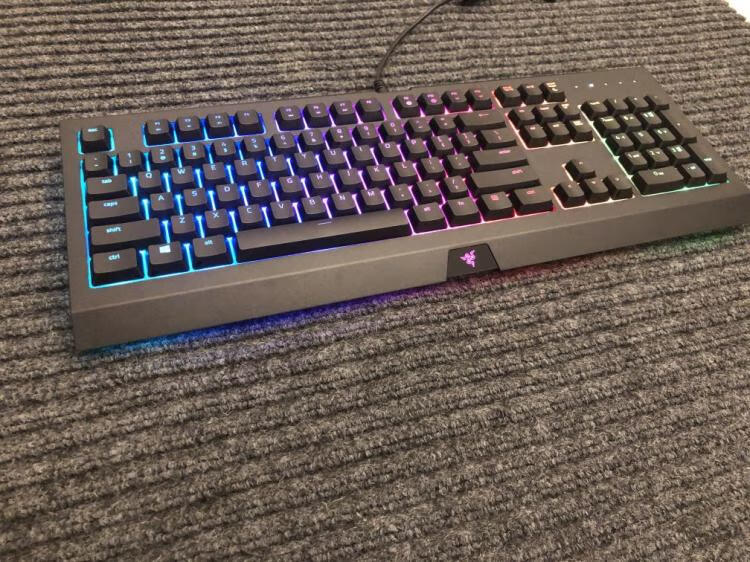 razer雷蛇萨诺狼蛛幻彩版rgb背光电竞吃鸡静音游戏键盘萨诺狼蛛幻彩版