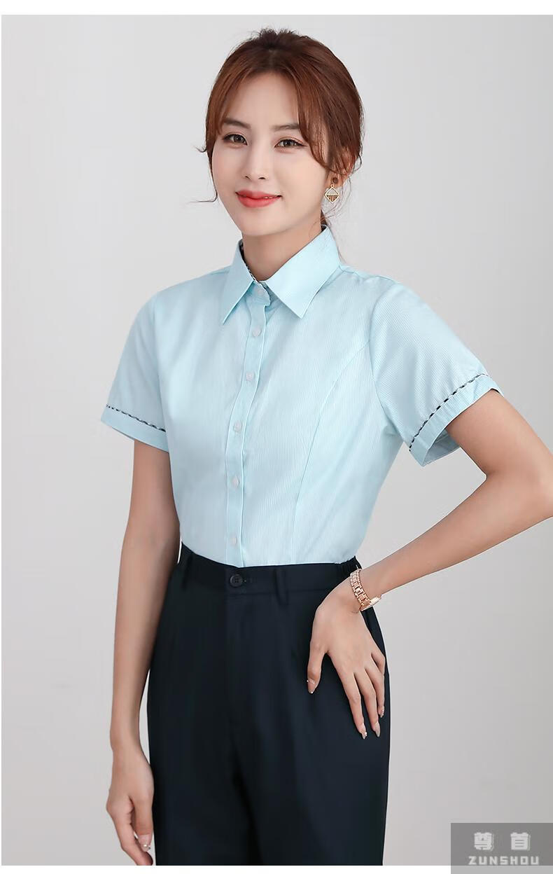 中国邮邮政工作服新款银行行服邮储蓄短袖衬衫绿色上衣衣服衬衣职业装
