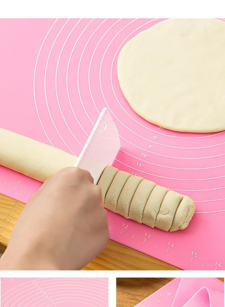 硅胶揉面垫大号加厚家用和面袋防滑不沾案垫擀面板烘培工具蓝色加厚款