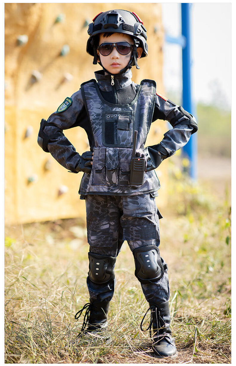 现货速发儿童特种兵装备套迷彩套装儿童男女童特种兵吃鸡衣服装备秋冬