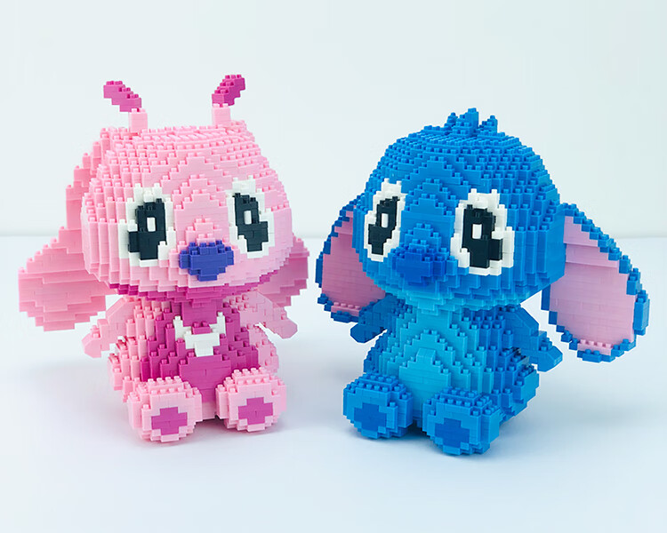 史迪仔小颗粒拼插积木史迪奇卡通钻石玩具儿童礼物 大小史迪仔【图片