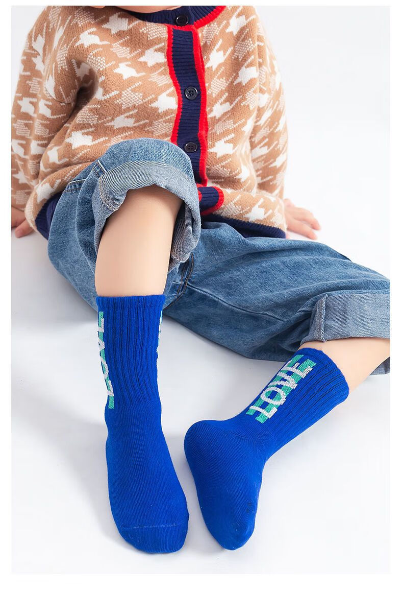 儿童篮球袜纯棉袜子春秋款男童厚篮球潮袜小童中筒中大童长筒学生秋冬