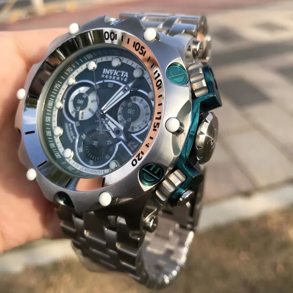 因维克塔手表 因维克塔invicta多功能石英手表 镂空精钢防水时尚大