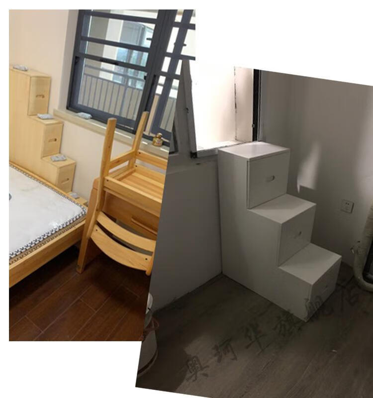 圣弗奥 楼梯柜可定制实木家用简易楼梯式抽屉柜房阶梯床边收纳柜储物
